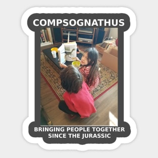 Compsognathus Togetherness Sticker